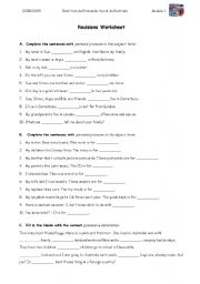 English Worksheet: revisions worksheet