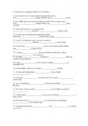 English Worksheet: 3rd conditional