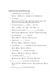 English worksheet: revision test