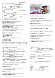 English Worksheet: simple past tense