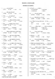 English Worksheet: tenses