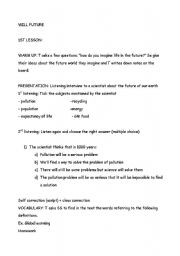 English worksheet: Will future