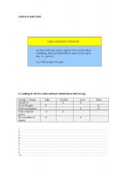 English worksheet: LIKES AND DISLIKES