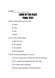 Lord of the Flies Quiz