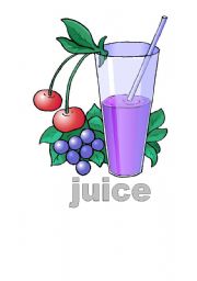 English worksheet: juice