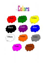 English worksheets: colors