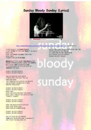 English Worksheet: BLOODY SUNDAY_U2 song
