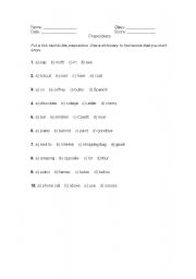 English worksheet: Preposition (Quiz)