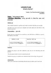 English Worksheet: Gerunds and infinitives (lesson plan)