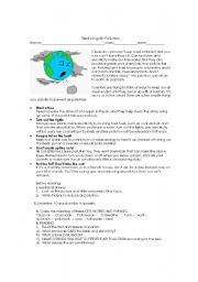English Worksheet: REDUCING AIR POLLUTION