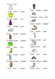 Shopping for Clothes - Reading Comprehension Test - ESL worksheet by mena22