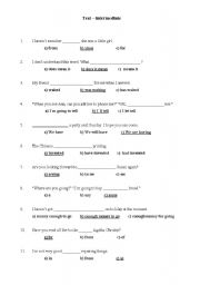 English worksheet: Test intermediate