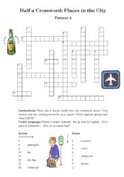 Half a Crossword: Places in the City (1 of 3)
