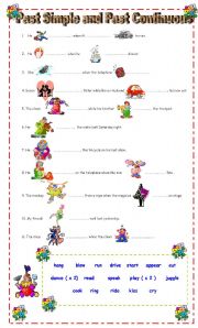English Worksheet: Past Simple and Past Continuous  Practice