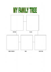 English Worksheet: My family Tree