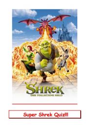 English Worksheet: Shrek Movie Quiz