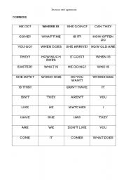 English Worksheet: dominoes quesion forms 