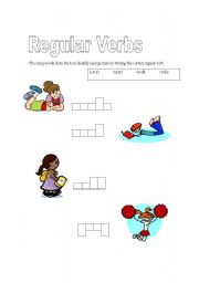 English worksheet: Regular verbs