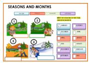 English Worksheet: SEASONS AND MONTHS