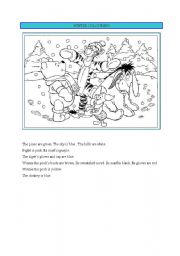 English Worksheet: Winter colouring        with Winnie-the-pooh and its friends