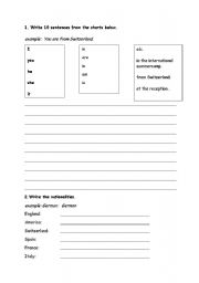 English worksheet: Worksheet present forms of 