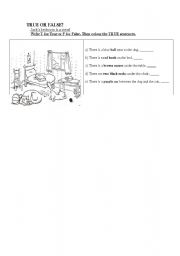 English worksheet: there is there are