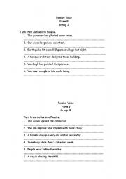 English Worksheet: Passive Voice test