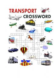 TRANSPORT CROSSWORD