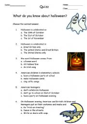 What do you know about Halloween? - ESL worksheet by kelly35
