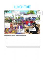 English Worksheet: LUNCH TIME