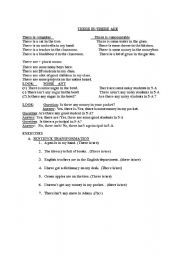 English Worksheet: there is 