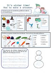 The snowman worksheets