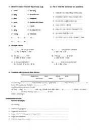 English worksheet: Present Simple - Not 3rd person 