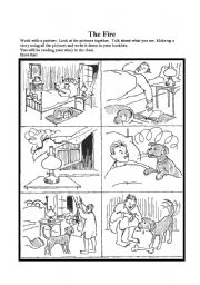 English Worksheet: The Fire 