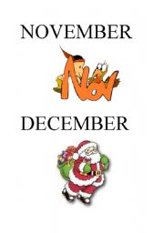 Months of the year - November, December