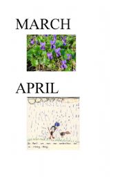 English worksheet: Months of the year - March, April