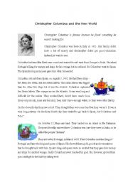 Christopher Columbus - story and activities