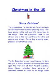 English Worksheet: information about christmas time