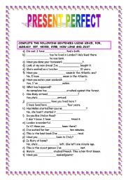 English Worksheet: PRESENT PERFECT AND PAST SIMPLE