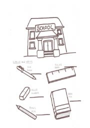 English worksheet: school - objects