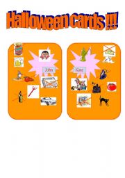 English Worksheet: HALLOWEEN activity cards !!!!!!!!!!!! 2/4