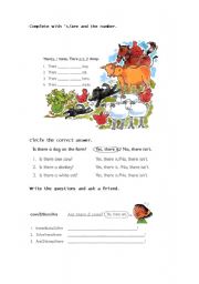 English Worksheet: Farm animlas (working with the verb to be)