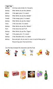 English worksheet: Drinks for the party