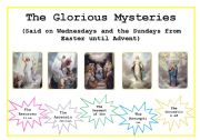 English worksheet: The Rosary- Glorious Mysteries