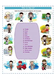 English Worksheet: Professions and Ocupations!