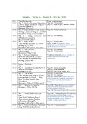 English worksheet: cronograma