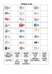 computer icons esl worksheet by greggy