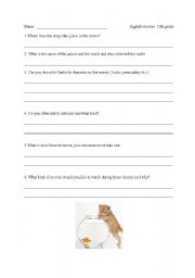 English Worksheet: Garfield 2 worksheet