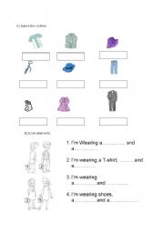 English Worksheet: posessives clothes and verb to be