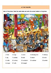 English Worksheet: At the theater